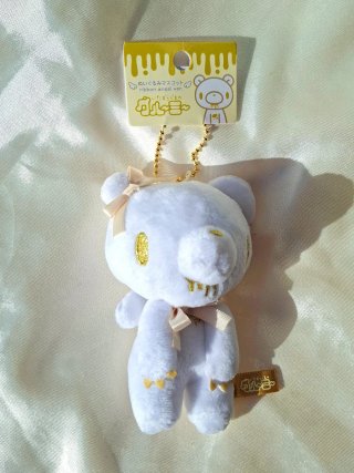 Glitter white and gold Gloomy Bear Ribbon Angel