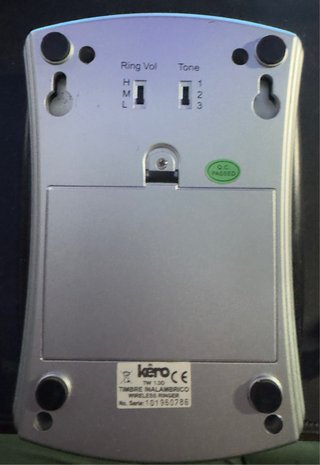 Timbre Amplificado Inalámbrico Kero TW30 con luz