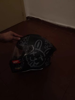 Casco Moto MT Ather 2 Negro y Gris talla L
