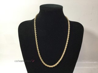 cadena oro 18k con piedra 24cm