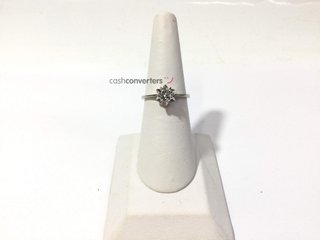 sortija oro 18k con piedra con diamante