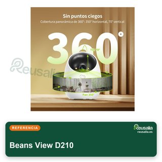 Beans View D210 cámara seguridad interior 360°