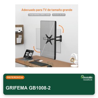 GRIFEMA GB1008-2 soporte TV pared 13-43" 20kg
