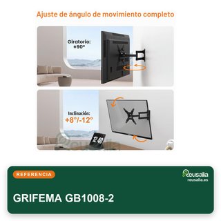 GRIFEMA GB1008-2 soporte TV pared 13-43" 20kg