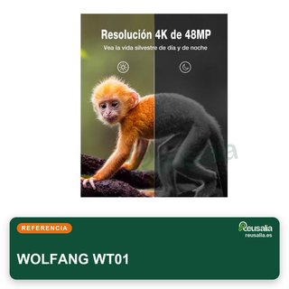 - WOLFANG WT01 cámara caza 48MP 4K IP66