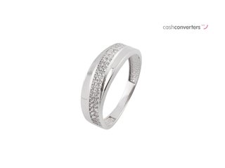 anillo oro 18k con piedra con circonita