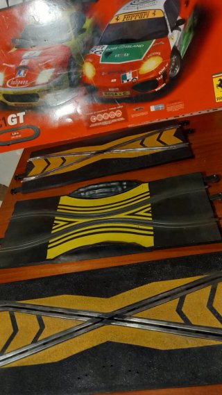 Scalextric Recta Chicane Deslizante y Cruces