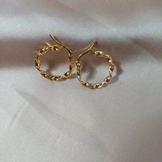 Pendientes de Aro Pequeños Chapados en Oro 18k