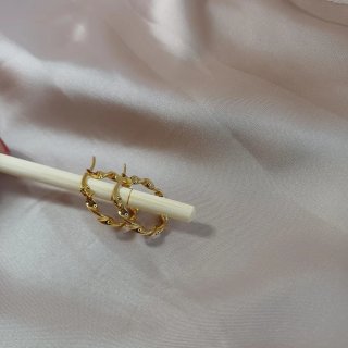 Pendientes de Aro Pequeños Chapados en Oro 18k