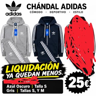 Chándal Adidas Negro y Gris y Azul Oscuro
