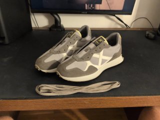 Munich Road 24 Zapatillas Grises y Blancas