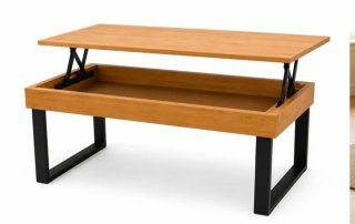 Mesa de centro elevable madera