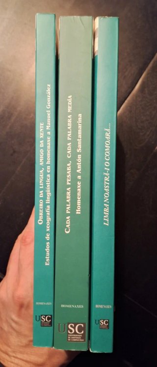 3 libros filología gallega USC – Col. Homenaxes