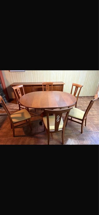 Conjunto de Comedor de Madera