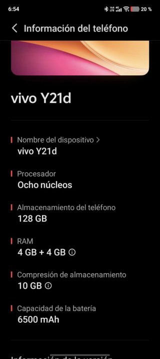 Telefono Vivo Y21d 128 GB