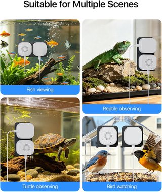 AKINGUAR Camara Terrario Acuario 3MP IR WiFi Dual