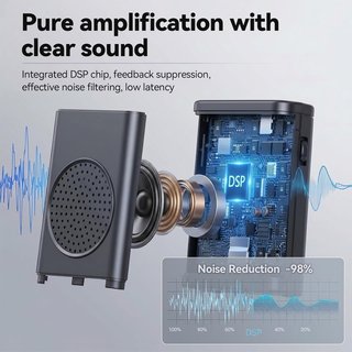 LIROPAU Amplificador Voz Bluetooth Micro Solapa