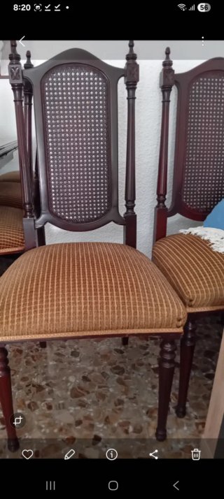 Juego de 6 sillas vintage