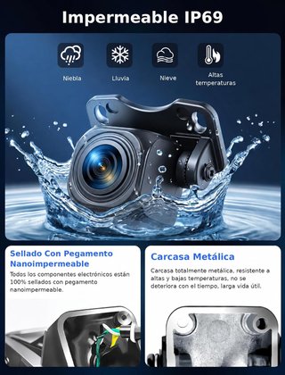 VTOPEK Cámara Trasera AHD 1080P OEM 170° 12-24V