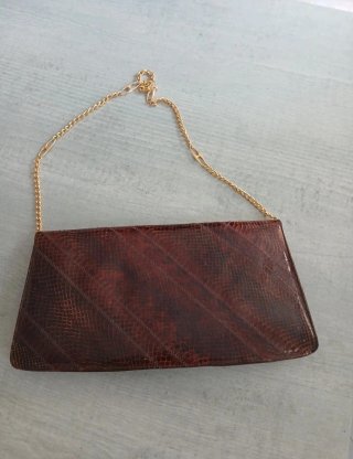 Pochette vintage vera pelle pitone