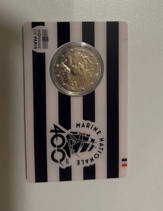 Moneda 2 Euros Coincard Marine Nationale