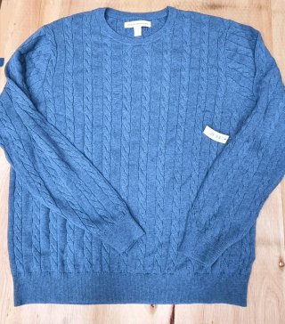 Jersey Amazon Essentials XXL azul punto trenzado