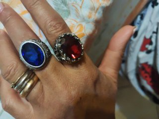 Anelli grai  blu e rosse