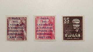 Sellos 1088/89/90. España.Visita a Canarias. **MVH