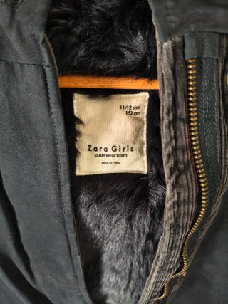 Parka Azul Zara Talla 11-12