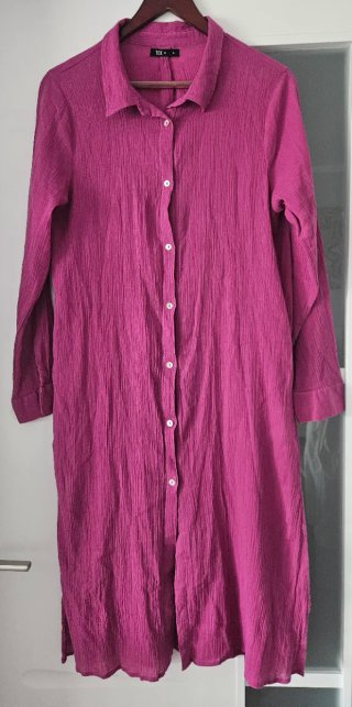 Vestido Camisero Fucsia TEX Talla L
