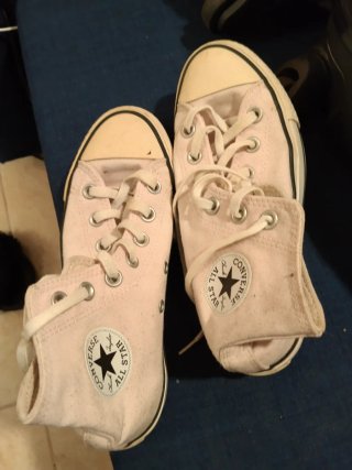 Converse All Star Talla 35 rosa y blanco