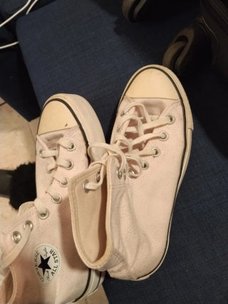 Converse All Star Talla 35 rosa y blanco