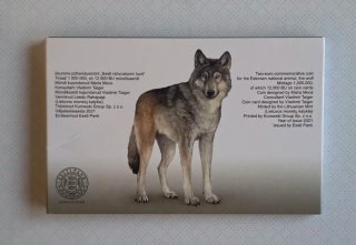 Moneda 2€ Estonia Canis Lupus