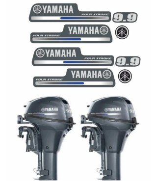 Set de Pegatinas Yamaha 9.9 Four Stroke