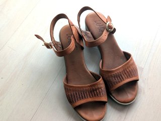 Sandalias de Piel W&F Color Camel Talla 39