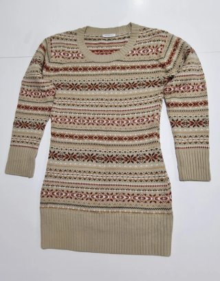 Vestido de Invierno Estampado Talla S