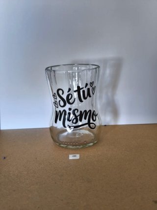 Vaso Artesanal de Vidrio Reciclado