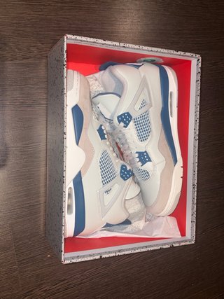 Zapatillas Jordan 4 Azul y Blanco