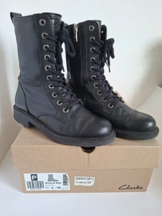 Botas Clarks Piel Negra Talla 36