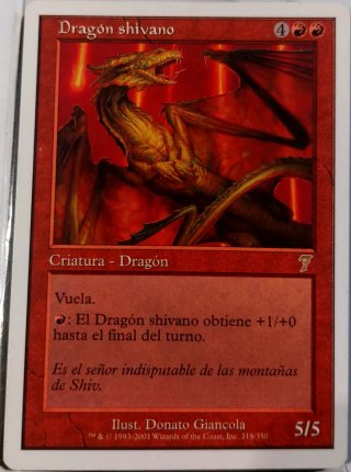 Carta Magic Dragón Shivano septima edicion
