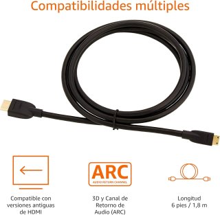 Amazon Basics - Cable Mini HDMI de Alta Velocidad