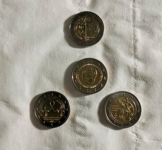 Lote 4 monedas 2€ Bélgica. Muy bueno