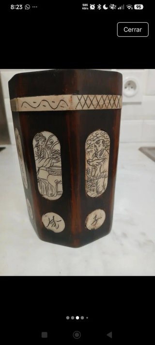 Lapicero Chino Antiguo raiz bambú y hueso