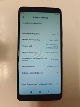 Xiaomi Redmi Note 5 4GB/64GB + Caja y Funda