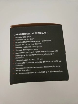 Lámpara de Luz Roja Melatonina Verlsa