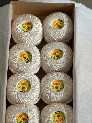 Pack 8 ovillos Hilo Tridalia Super Blanco