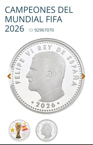 Moneda 5 Euro Campeones del Mundo 2026