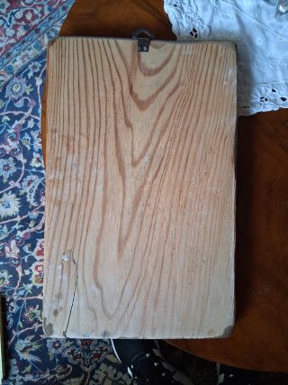 Dipinto sacro su legno antico 34x21 cm