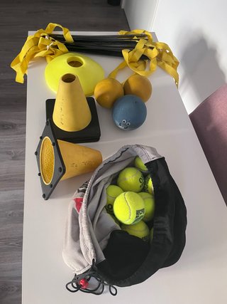Lote de accesorios para dar clases de padel