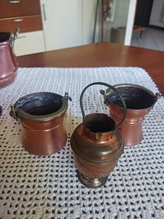 3 soprammobili vintage in rame